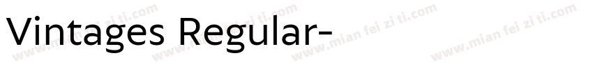 Vintages Regular字体转换